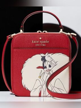KATE SPADE x DISNEY Vanity Cruella Crossbody Bag. Detachable Strap. NWOT.